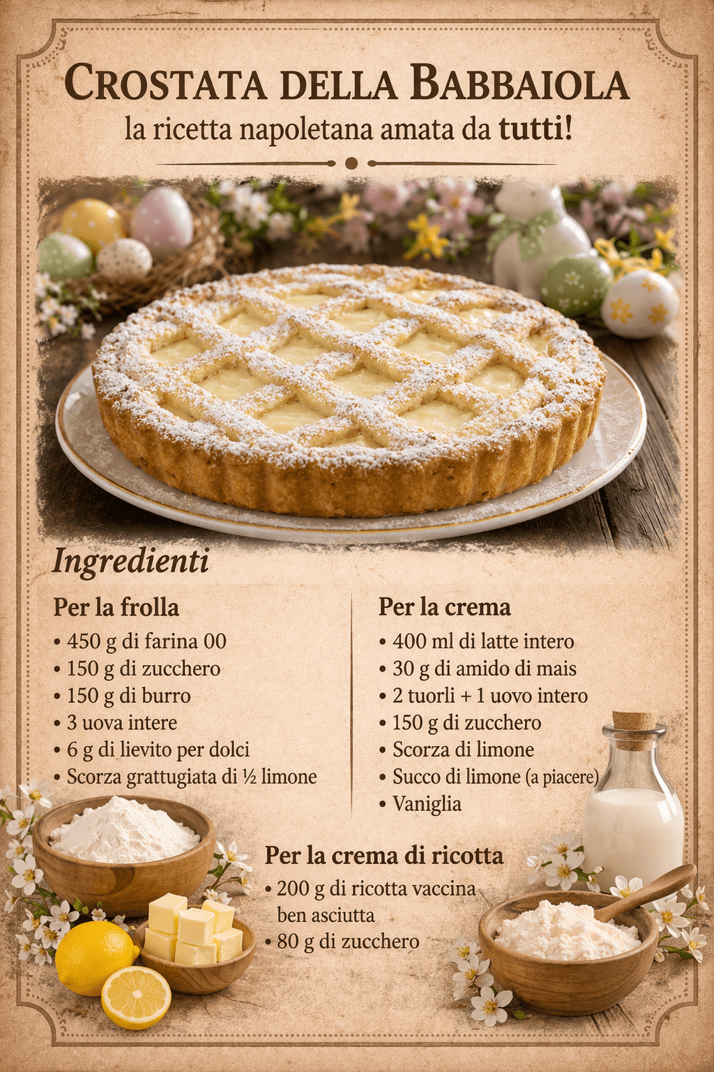 Crostata della Babbaiola: la ricetta napoletana, provala è buonissima!
