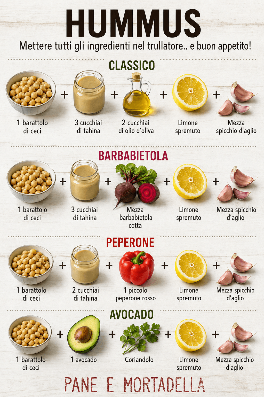 Hummus: 4 ricette facili e veloci per un antipasto diverso dal solito
