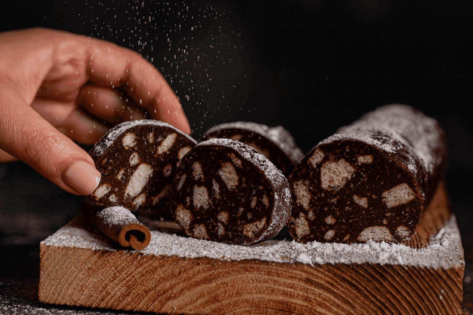 Salame al cioccolato senza uova: la ricetta facile e golosa