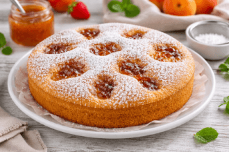 Torta alla marmellata in 5 minuti (senza sbattitore)