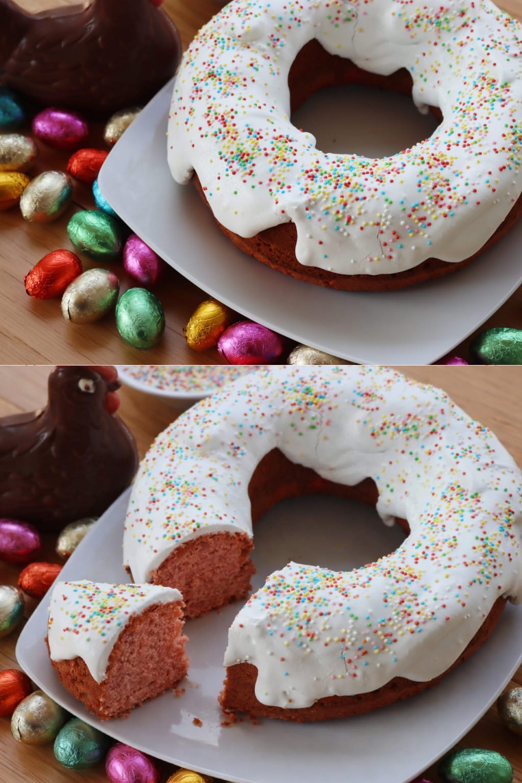 Ciaramicola umbra: il ciambellone rosa con meringa croccante che conquista al primo morso