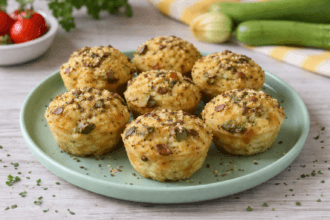 Tortini di riso di Pasqua con zucchine e scamorza