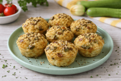 Tortini di riso di Pasqua con zucchine e scamorza