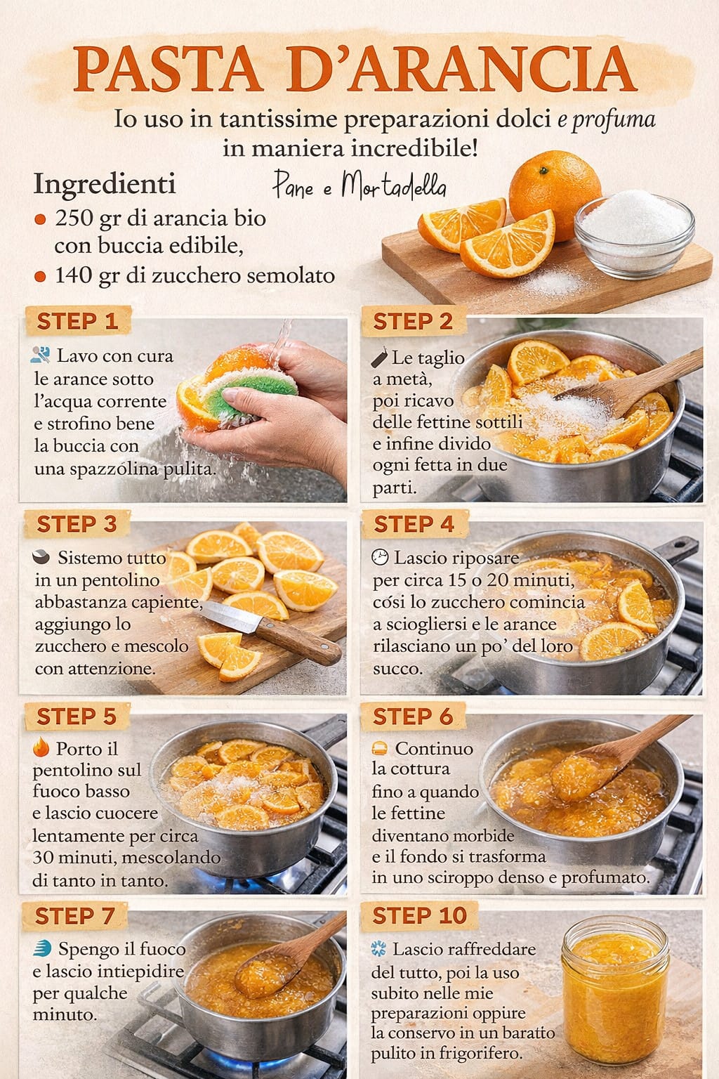 Pasta d'arancia fatta in casa: perfetta per i dolci di Pasqua