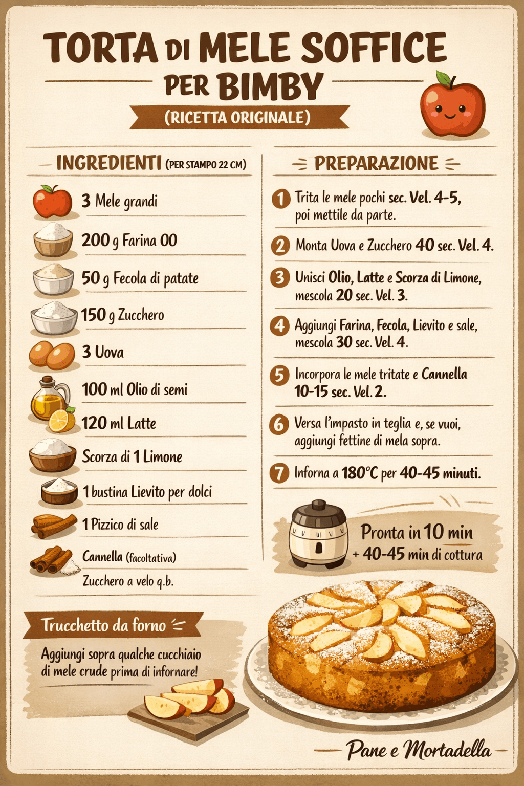 Torta di mele bimby (ricetta originale)