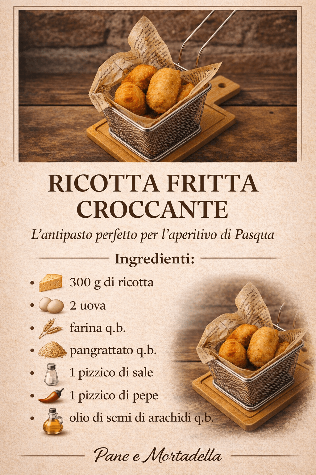 Ricotta fritta croccante: l’antipasto perfetto per l’aperitivo di Pasqua