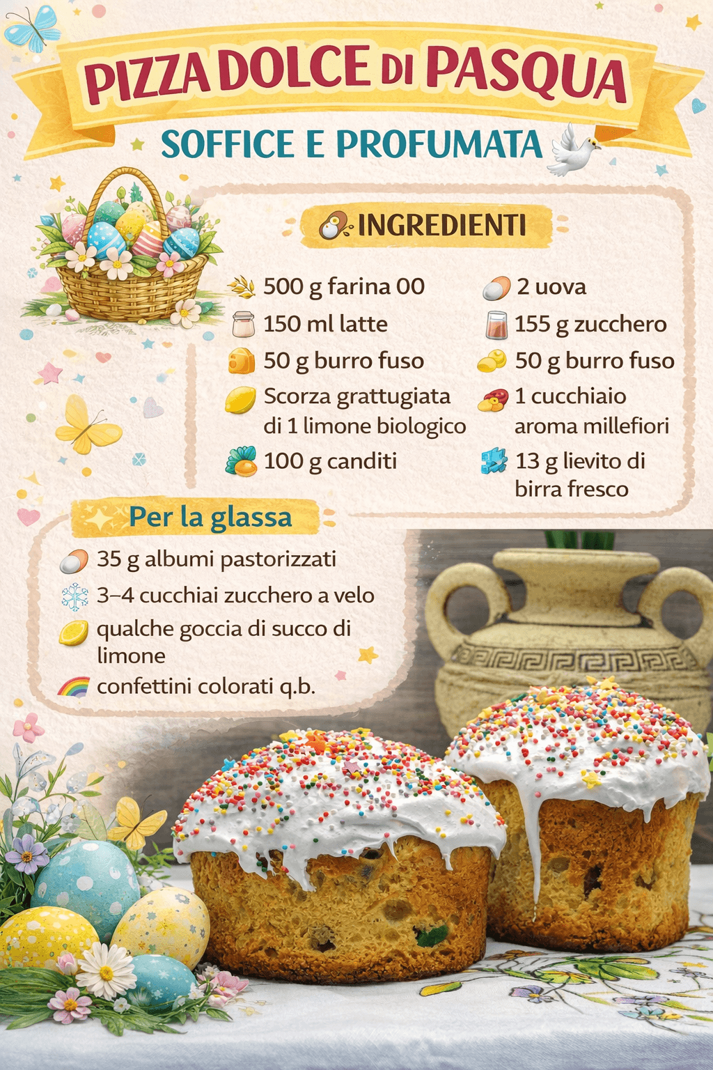 Pizza dolce di Pasqua: la ricetta soffice e profumata della tradizione