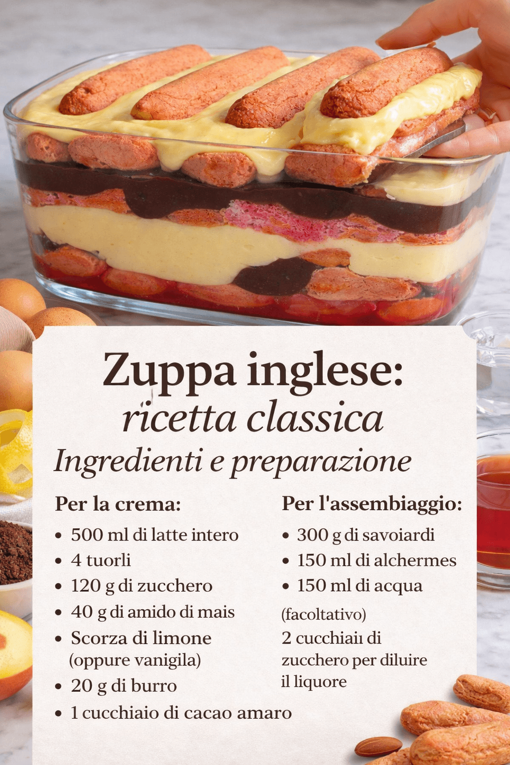 Zuppa inglese: ricetta classica