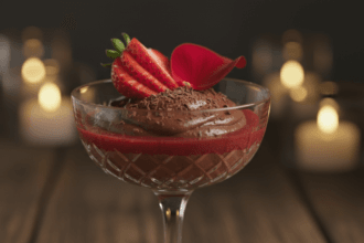 Dolce Flirt al cioccolato fondente e fragole: il dessert romantico che sta conquistando i social
