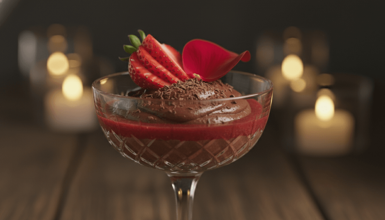 Dolce Flirt al cioccolato fondente e fragole: il dessert romantico che sta conquistando i social