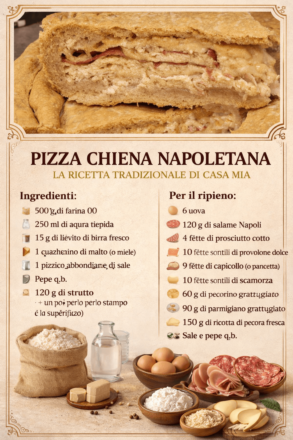 Pizza chiena Napoletana: il rustico della Pasquetta!