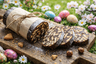 Salame di cioccolato con uova di Pasqua: la ricetta furba per riciclare