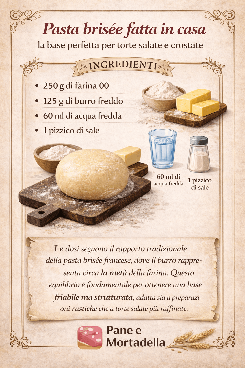 Pasta brisée fatta in casa: la base perfetta per torte salate e crostate