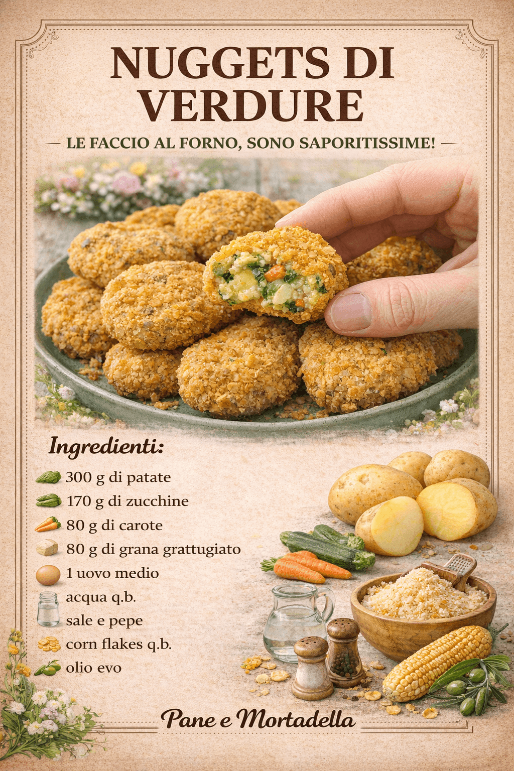 Nuggets di verdure: le faccio al forno, sono saporitissime!