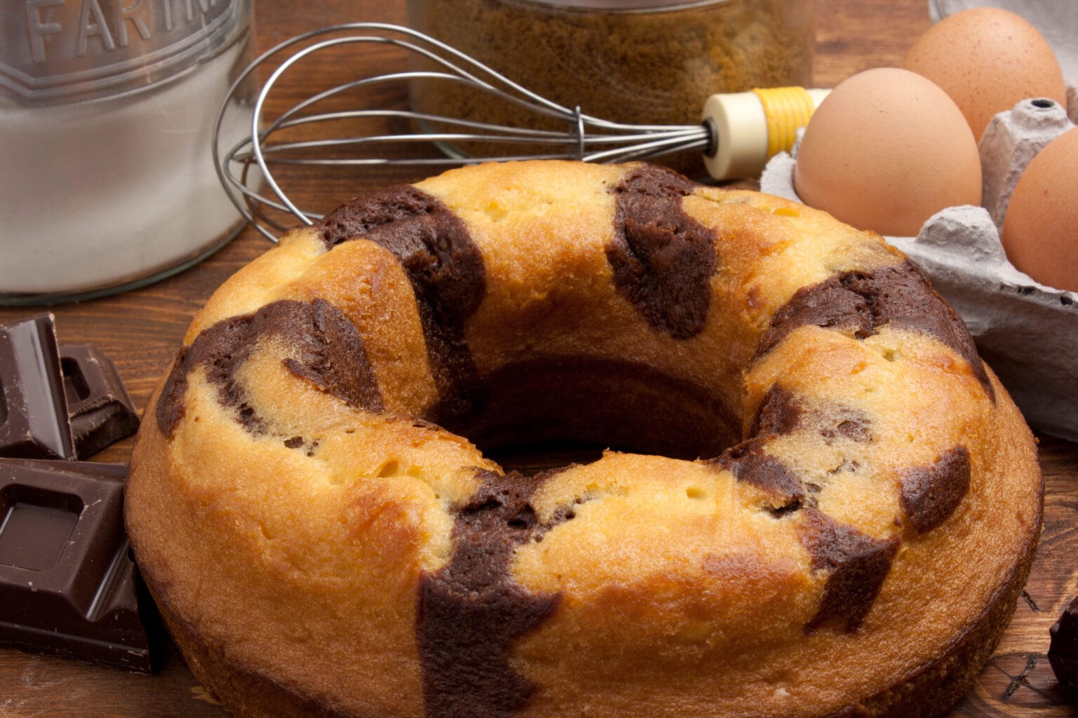 Ciambellone marmorizzato soffice: il classico da colazione che non delude mai