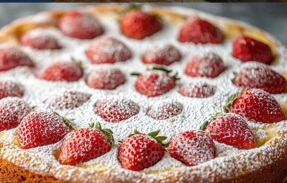 Torta senza uova ma con tante fragole