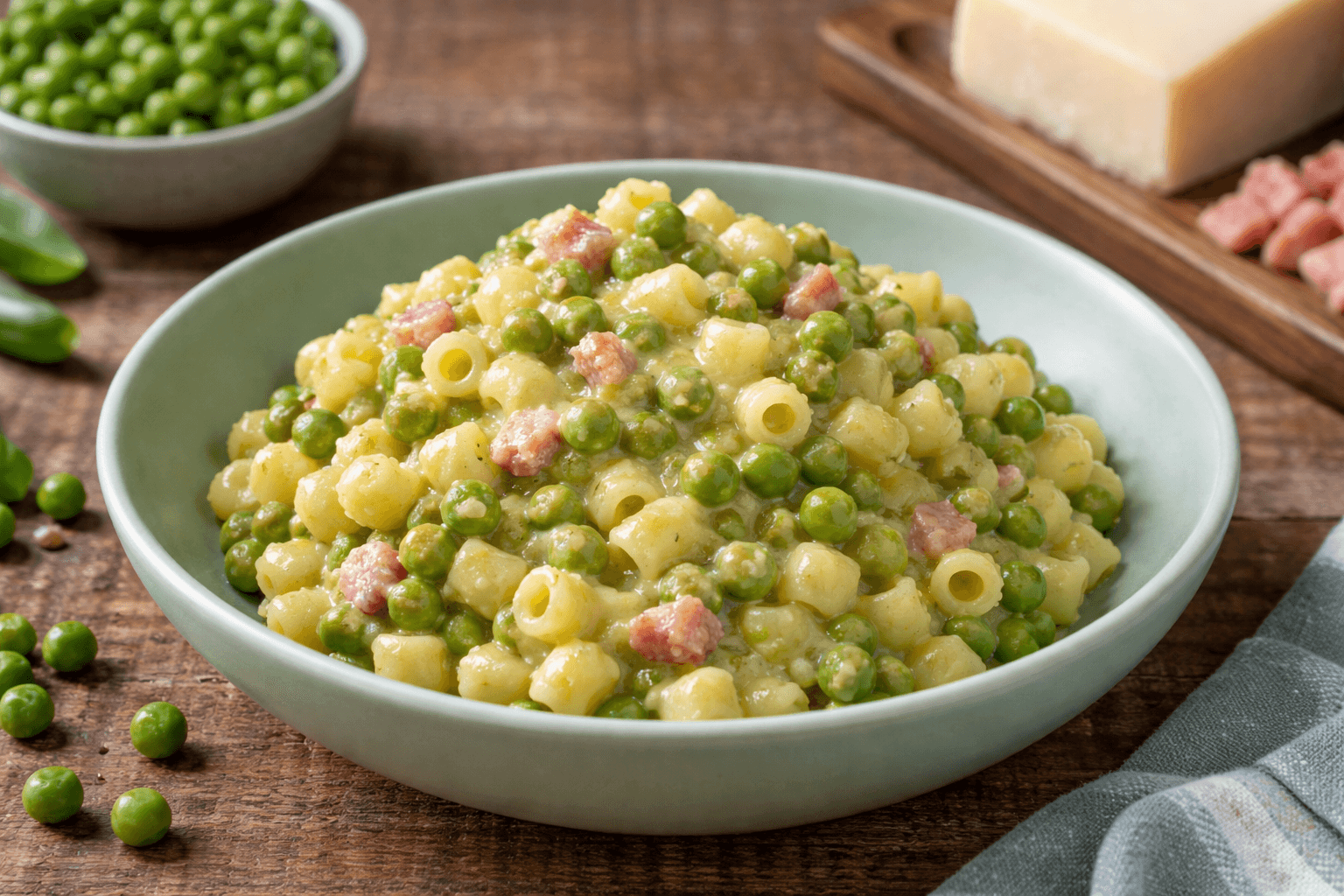 Pasta e piselli alla napoletana: cremosa, profumata e come la faceva la nonna