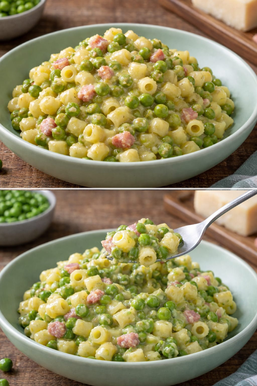 Pasta e piselli alla napoletana: cremosa, profumata e come la faceva la nonna