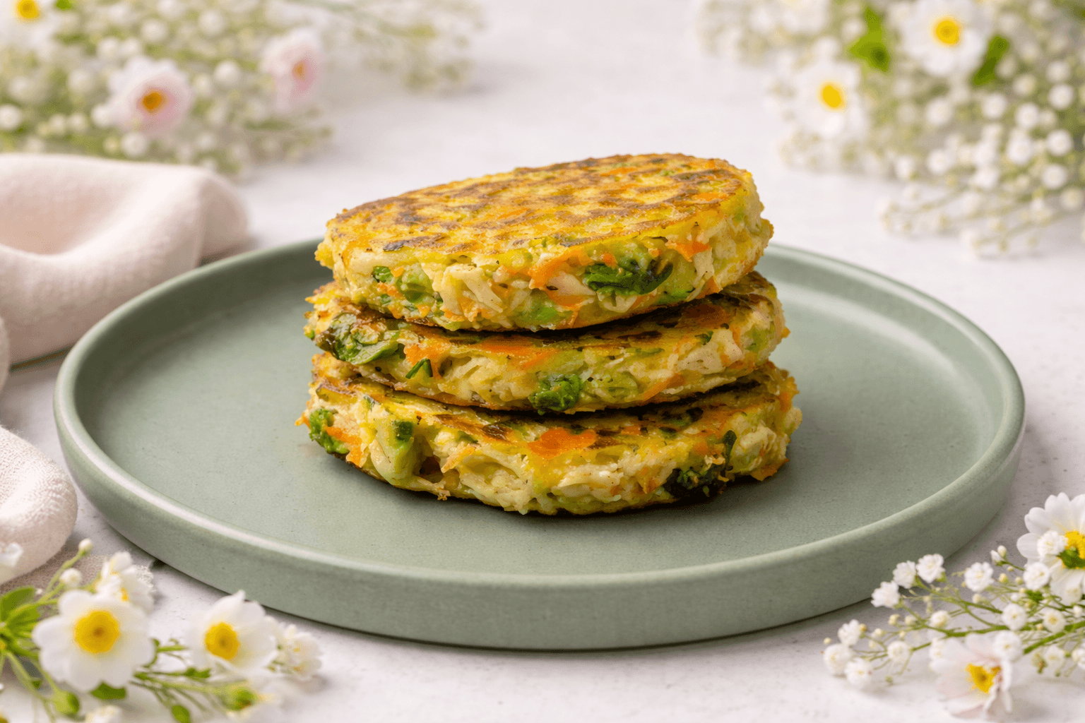 Pancake salati di verdure senza farina: compatti, leggeri e davvero perfetti