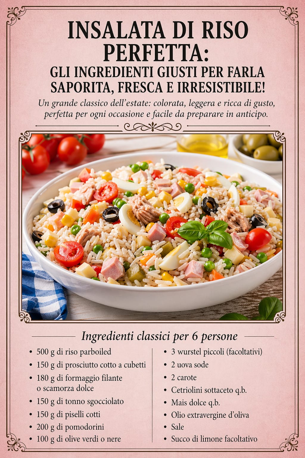 Insalata di riso: tutti gli ingredienti perfetti per renderla un capolavoro!