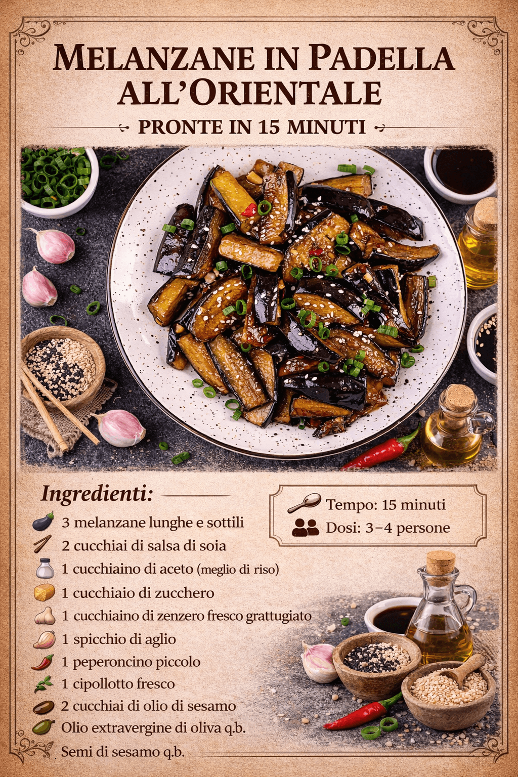 Melenzane in padella: la ricetta orientale pronta in 15 minuti