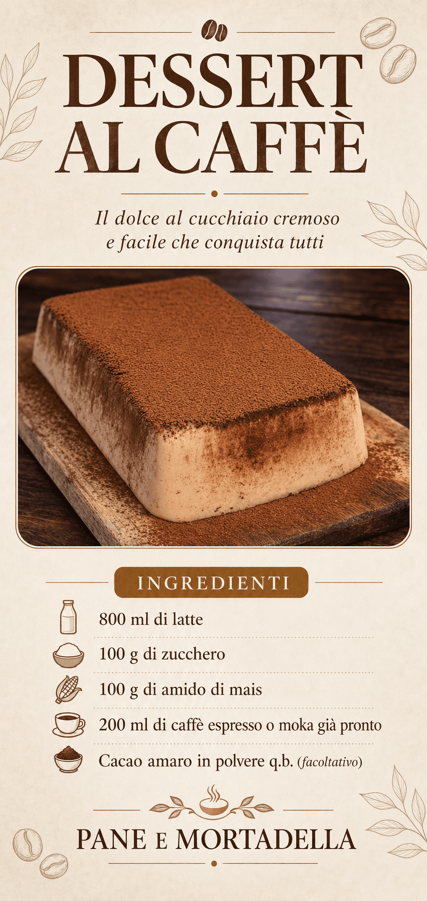 Dessert al caffè: il dolce al cucchiaio cremoso e facile che conquista tutti