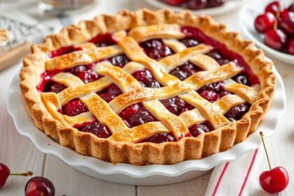 Cherry Pie americana: la ricetta originale con ciliegie succose e crosta friabile