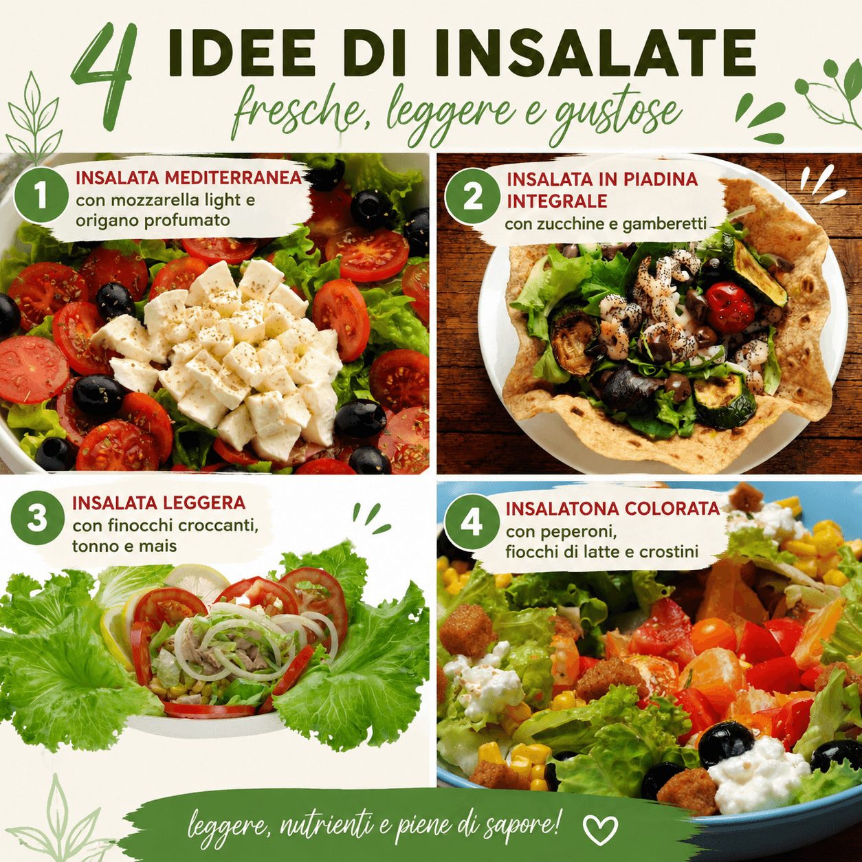 4 insalate di cui non potrai più fare a meno: fresche, leggere e veloci!