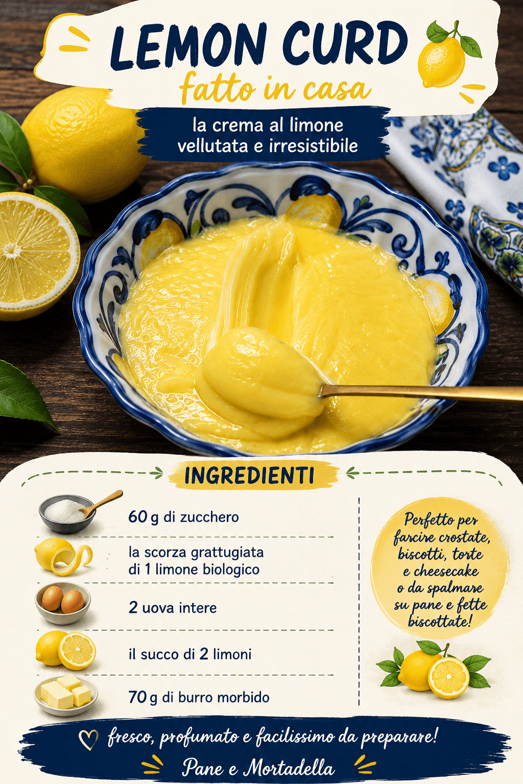 Lemon curd fatto in casa: la mia ricetta facile e veloce