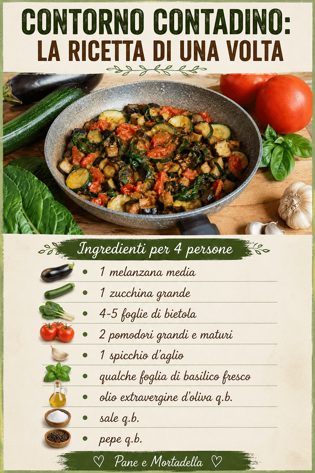 Contorno contadino: la ricetta semplice di una volta
