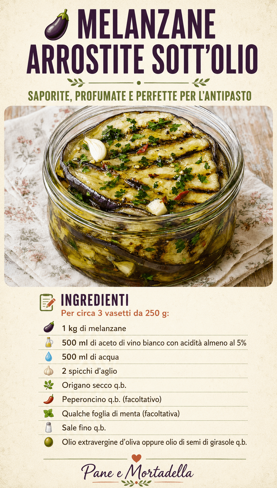 Melanzane arrostite sott’olio: saporite, profumate e perfette per l’antipasto