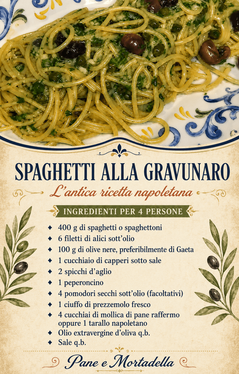 Spaghetti alla gravunaro, l’antica ricetta napoletana